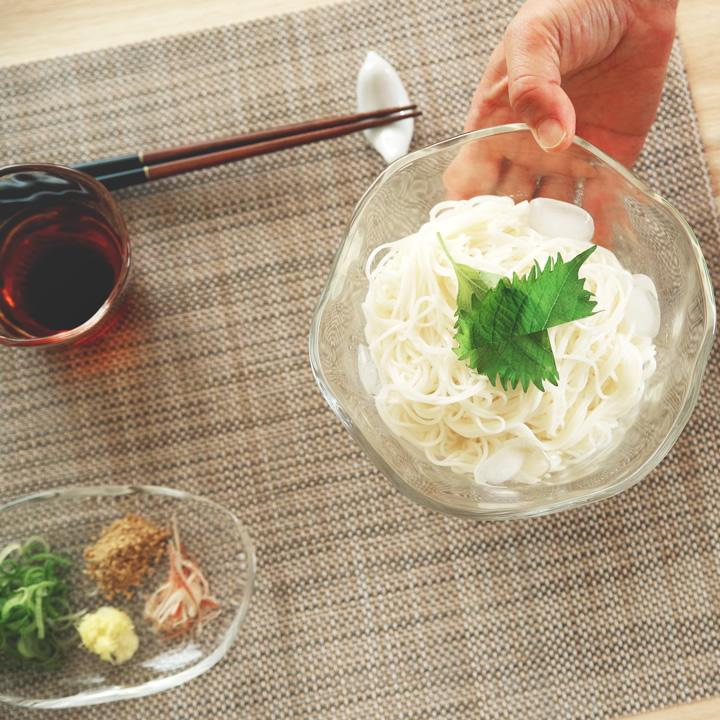 そうめん 食器 おしゃれ ガラス 食器セット 2人用 そうめん三昧 6点