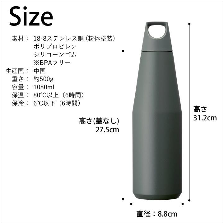 KINTO（キントー） 炭酸対応 水筒 1リットル トレイルタンブラー