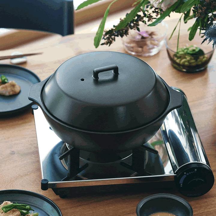 ブラック】KINTO キントー KAKOMI カコミ 直火土鍋 2.5L(鍋 4人用 土鍋