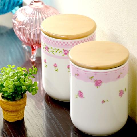 保存容器 キャニスター アウトレット ローズキャニスター 大 クッチーナ 陶器 おしゃれ 陶器 木製 ふた付き 小物入れ バラ 薔薇 おしゃれ かわいい 雑貨 J キッチン雑貨 インテリア Cucina 通販 Yahoo ショッピング