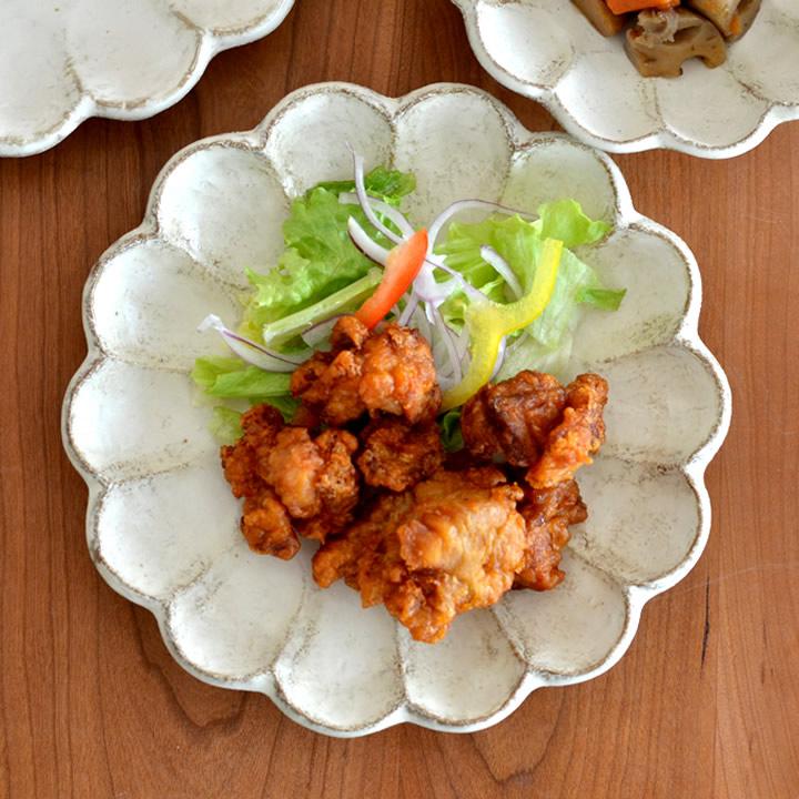 【５枚セット】美濃焼　リンカ　輪花　白練　カネコ小兵製陶所　小皿　大皿　中皿 美濃焼 カネコ小兵製陶所 白練 リンカ 27プレート｜作家もの和