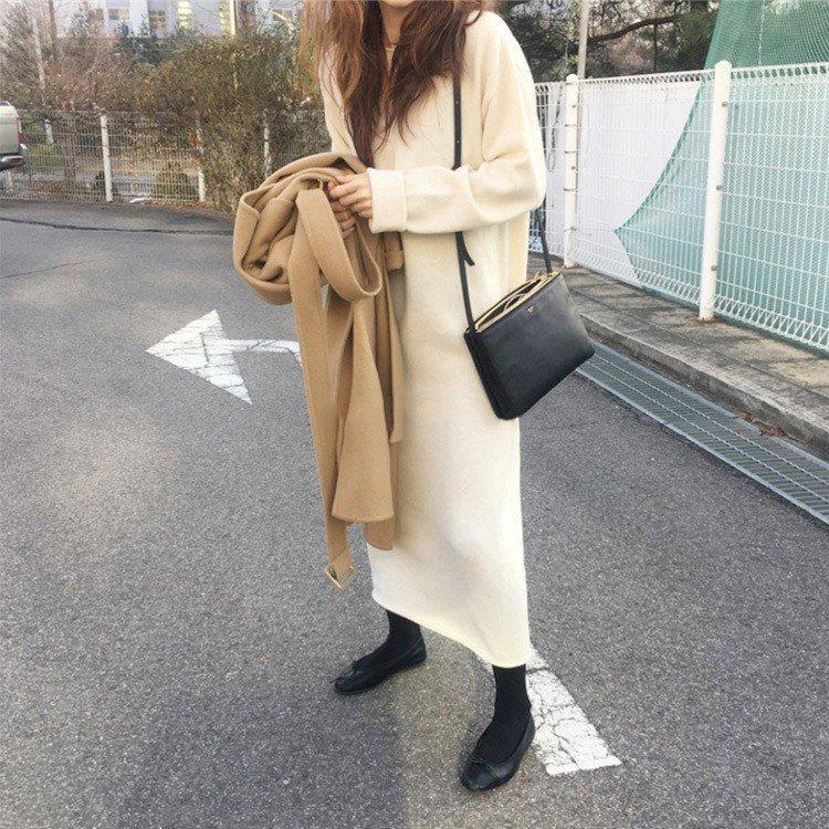 が大特価 レディースニットワンピース40代30代秋冬50代ワンピース膝丈韓国風きれいめ上品厚手ワンピースオシャレ体型カバー長袖 秋 50代 40代 30代 レディース ニットワンピース ワンピース チュニック Chescotimes Com