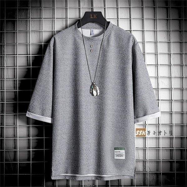 大人女性の Tシャツ カットソー Tシャツ メンズ 夏服 七分袖tシャツ トップス クルー メンズtシャツ七分袖tシャツ 夏服クルーネックトップスサマー夏シンプルメンズファッション