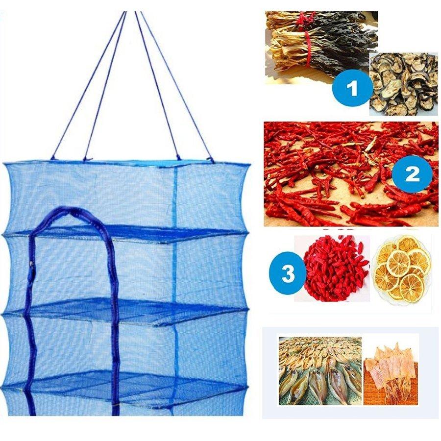 新発売の 食器 アウトドア 収納自由自在 アウトドアでも大活躍の万能干し網 折りたたみ式万能干し網3段乾燥用乾物ネット干しかご Www Threeriversofs Com