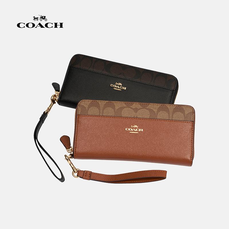 コーチ Coach 財布 レディース 長財布 F ラグジュアリー シグネチャー アコーディオン ジップ ウォレット ストラップ付き アウトレット Sf Cuddlyrain 通販 Yahoo ショッピング