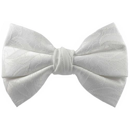 蝶ネクタイ ホワイト リーフ フラワー 植物模様 ボウタイ 簡易装着 簡単 パーティー フォーマル メンズアクセサリー |  | 01