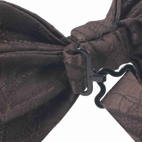 蝶ネクタイ ブラウン リーフ フラワー 植物模様 ボウタイ 簡易装着 簡単 パーティー フォーマル メンズアクセサリー |  | 04