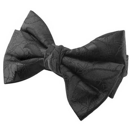 蝶ネクタイ ブラック リーフ フラワー 植物模様 ボウタイ 簡易装着 簡単 パーティー フォーマル メンズアクセサリー |  | 03