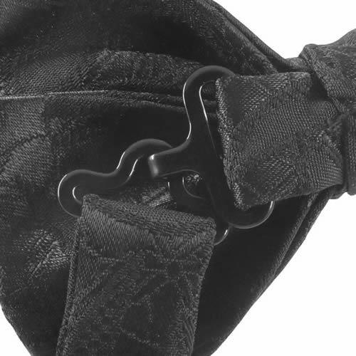 蝶ネクタイ ブラック リーフ フラワー 植物模様 ボウタイ 簡易装着 簡単 パーティー フォーマル メンズアクセサリー |  | 04