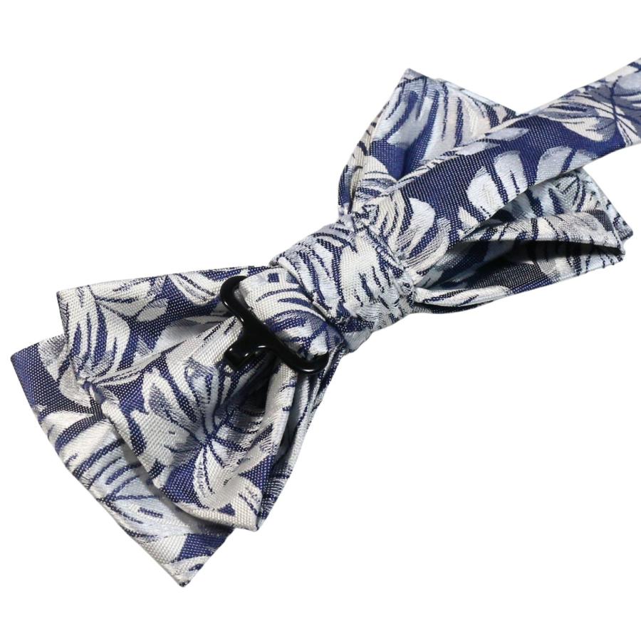 蝶ネクタイ トロピカルリーフ リーフ柄 植物模様 ブルー ボウタイ 簡易装着 簡単 パーティー フォーマル メンズアクセサリー |  | 04