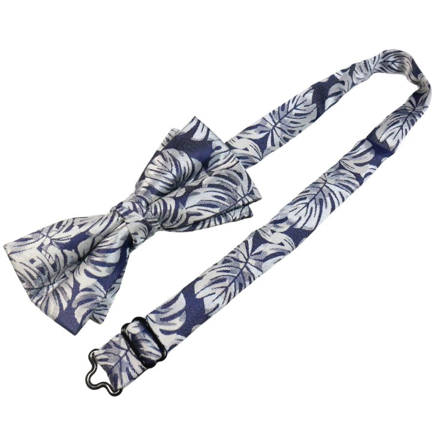 蝶ネクタイ トロピカルリーフ リーフ柄 植物模様 ブルー ボウタイ 簡易装着 簡単 パーティー フォーマル メンズアクセサリー |  | 05