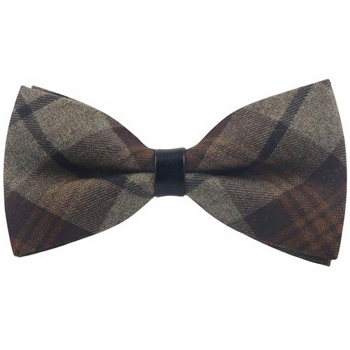 七五三や結婚式などに✳︎ハンドメイド✳︎蝶ネクタイ　ブラウンチェック 七五三や結婚式などに✳︎ハンドメイド✳︎蝶ネクタイブラウン