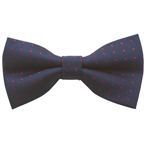蝶ネクタイ ネイビー ドット 水玉 ボウタイ 簡易装着 簡単 パーティー フォーマル メンズアクセサリー |  | 01