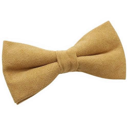 蝶ネクタイ マスタードイエロー ソリッドカラー ボウタイ 簡易装着 簡単 パーティー フォーマル メンズアクセサリー |  | 01
