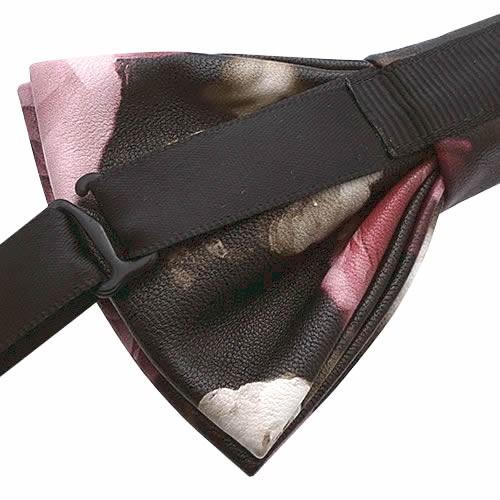 蝶ネクタイ ピンク ローズ 花柄 レザー ボウタイ 簡易装着 簡単 パーティー フォーマル メンズアクセサリー |  | 04