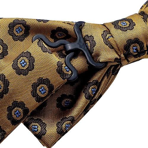 蝶ネクタイ マスタード イエロー フラワー エンブレム ボウタイ 簡易装着 簡単 パーティー フォーマル メンズアクセサリー |  | 03