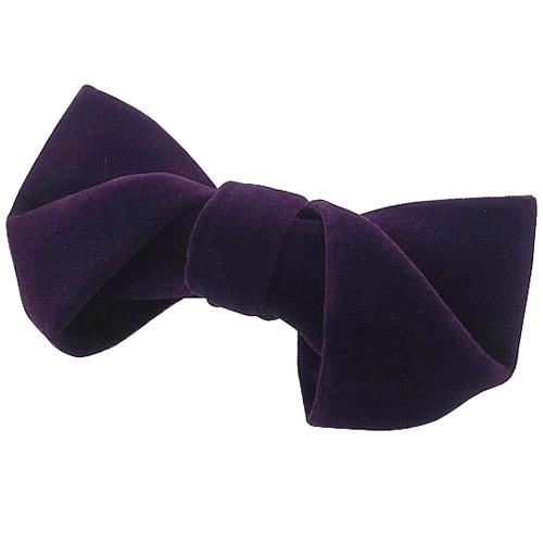 蝶ネクタイ パープル ベロア 変形 ボウタイ 簡易装着 簡単 パーティー フォーマル メンズアクセサリー |  | 03