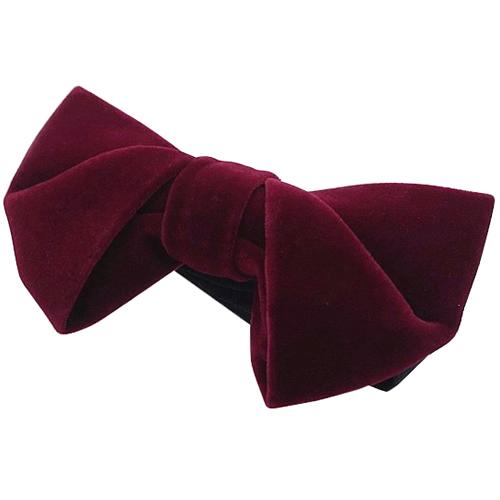 蝶ネクタイ バーガンディ ベロア 変形 ボウタイ 簡易装着 簡単 パーティー フォーマル メンズアクセサリー |  | 03