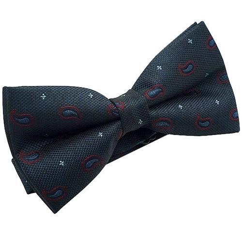 蝶ネクタイ ネイビー ペイズリー ドット ボウタイ 簡易装着 簡単 パーティー フォーマル メンズアクセサリー |  | 02