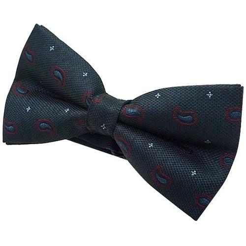 蝶ネクタイ ネイビー ペイズリー ドット ボウタイ 簡易装着 簡単 パーティー フォーマル メンズアクセサリー |  | 03