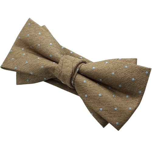 蝶ネクタイ キャメル ライトブルー 水玉 変形 ボウタイ 簡易装着 簡単 パーティー フォーマル メンズアクセサリー |  | 02