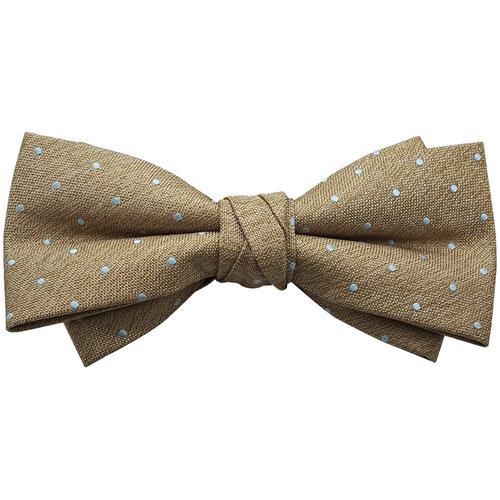 蝶ネクタイ キャメル ライトブルー 水玉 変形 ボウタイ 簡易装着 簡単 パーティー フォーマル メンズアクセサリー |  | 04