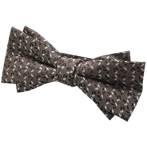 蝶ネクタイ ブラウン スモールリーフ 木の葉模様 変形 ボウタイ 簡易装着 簡単 パーティー フォーマル メンズアクセサリー |  | 02