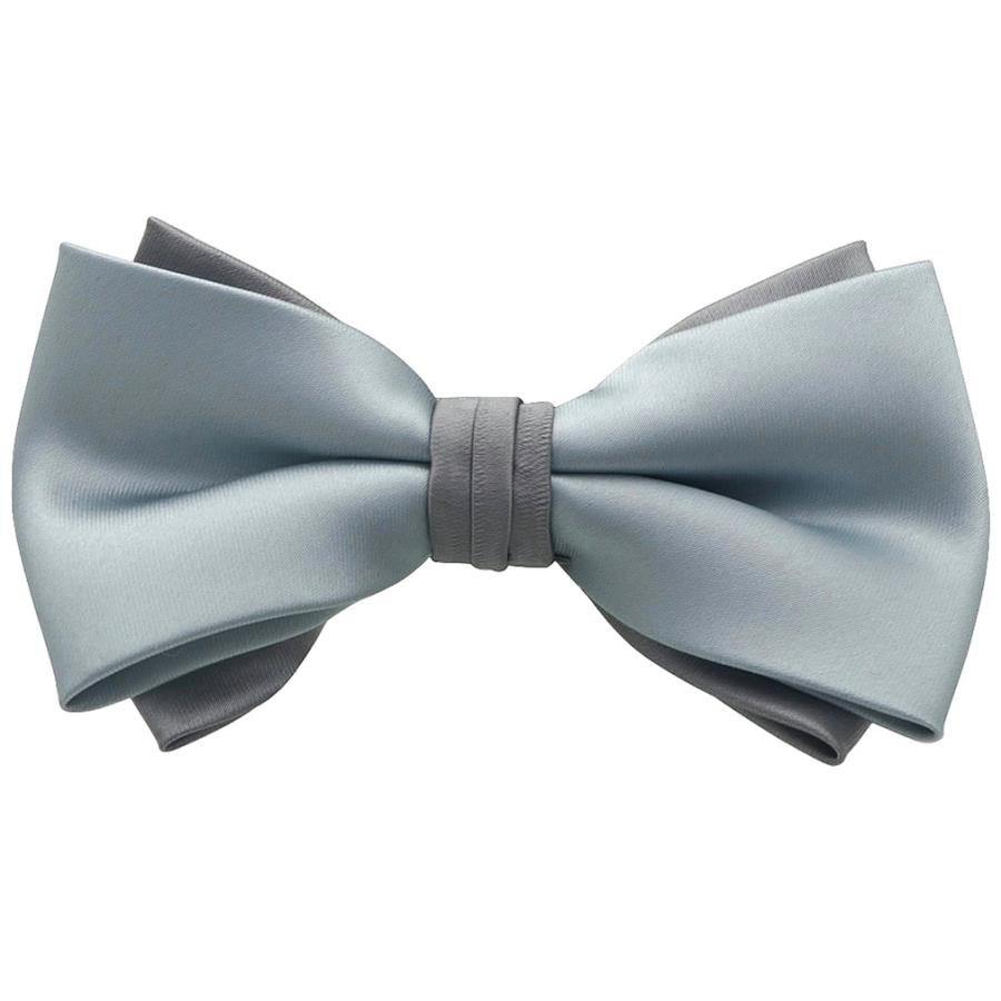 蝶ネクタイ ブルーグレー ライトグレー 無地 ボウタイ 簡易装着 簡単 パーティー フォーマル メンズアクセサリー |  | 01