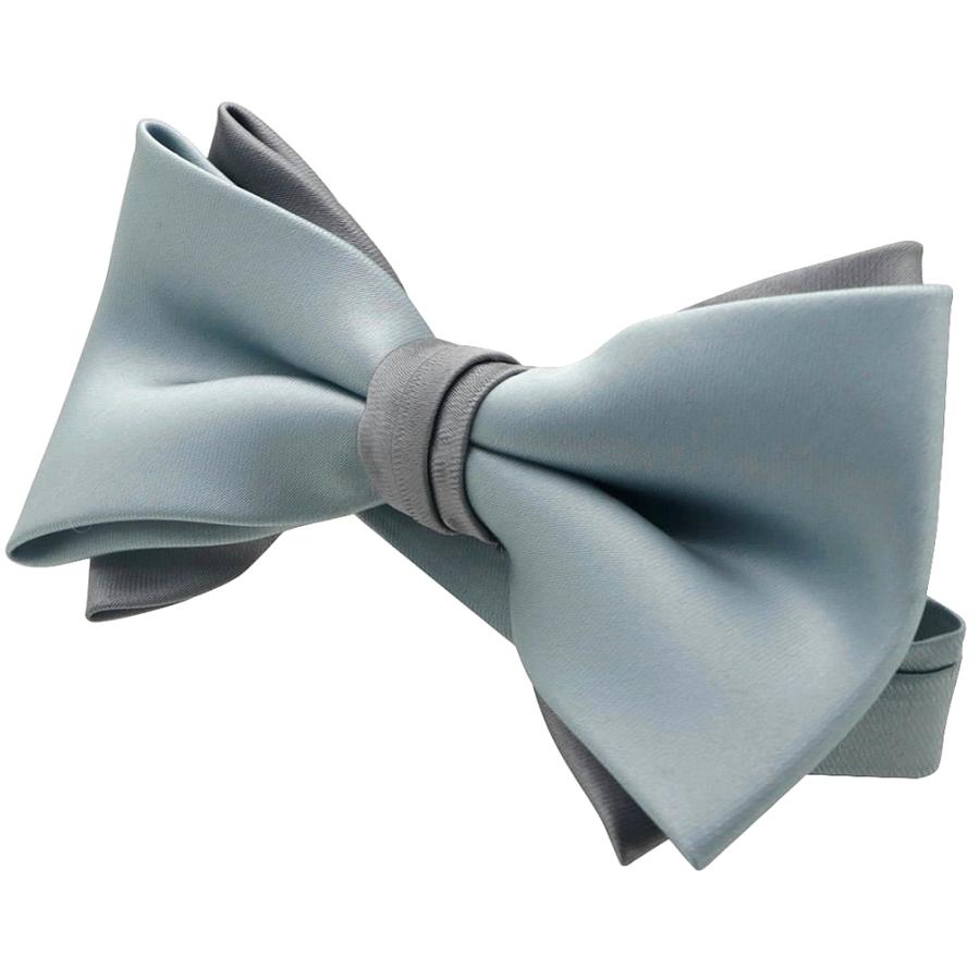 蝶ネクタイ ブルーグレー ライトグレー 無地 ボウタイ 簡易装着 簡単 パーティー フォーマル メンズアクセサリー |  | 03