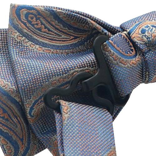 蝶ネクタイ ブルー オレンジ ペイズリー 変形 ボウタイ 簡易装着 簡単 パーティー フォーマル メンズアクセサリー |  | 04