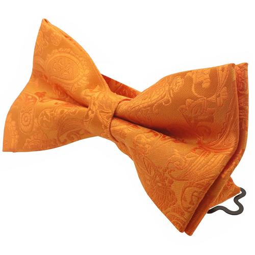 蝶ネクタイ オレンジ ペイズリー 植物模様 ボウタイ 簡易装着 簡単 パーティー フォーマル メンズアクセサリー |  | 03
