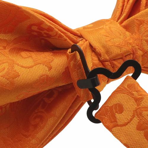 蝶ネクタイ オレンジ ペイズリー 植物模様 ボウタイ 簡易装着 簡単 パーティー フォーマル メンズアクセサリー |  | 05