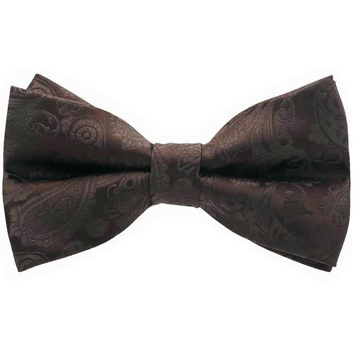 蝶ネクタイ ブラウン ペイズリー 植物模様 ボウタイ 簡易装着 簡単 パーティー フォーマル メンズアクセサリー |  | 01