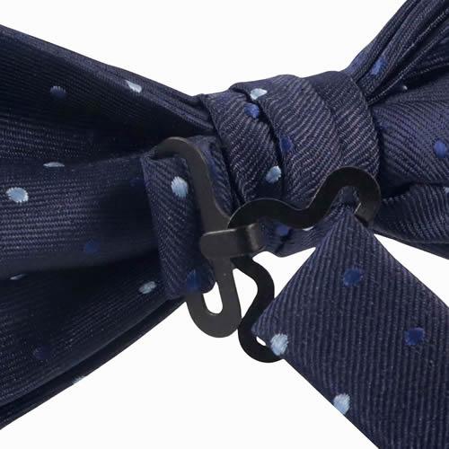 蝶ネクタイ ネイビー ドット 水玉 変形 ボウタイ 簡易装着 簡単 パーティー フォーマル メンズアクセサリー |  | 04