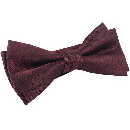 蝶ネクタイ バーガンディ ドット 水玉 変形 ボウタイ 簡易装着 簡単 パーティー フォーマル メンズアクセサリー |  | 02