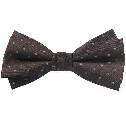 蝶ネクタイ ブラウン ドット 水玉 変形 ボウタイ 簡易装着 簡単 パーティー フォーマル メンズアクセサリー |  | 01