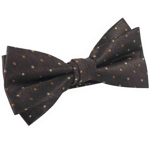 蝶ネクタイ ブラウン ドット 水玉 変形 ボウタイ 簡易装着 簡単 パーティー フォーマル メンズアクセサリー |  | 02