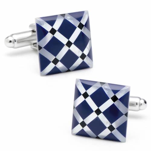 カフス カフスボタン マザーオブパール 白蝶貝 アーガイル カフリンクス Ox & Bull Trading Co |  | 01