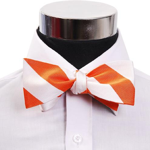 蝶ネクタイ  オレンジ＆ホワイト ボウタイ パーティー フォーマル メンズアクセサリー |  | 01