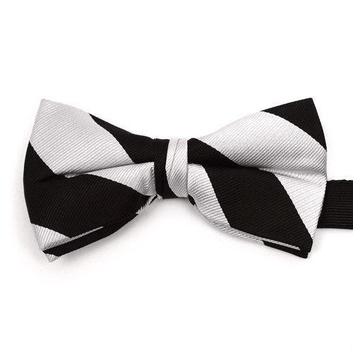蝶ネクタイ シルバー＆ブラック ボウタイ パーティー フォーマル メンズアクセサリー |  | 02
