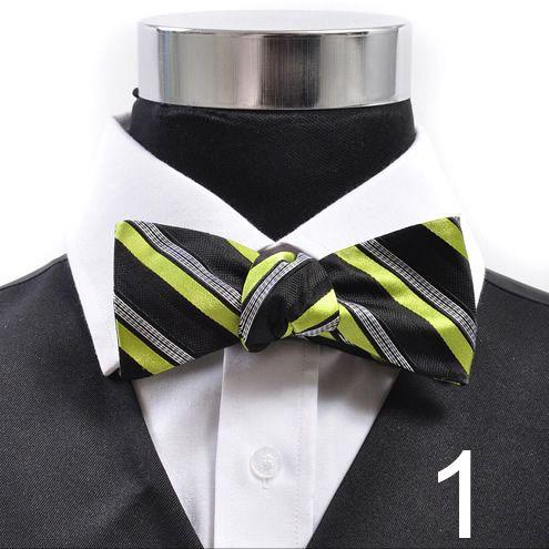 蝶ネクタイ グリーン ボルド ストライプ ボウタイ パーティー フォーマル メンズアクセサリー |  | 01