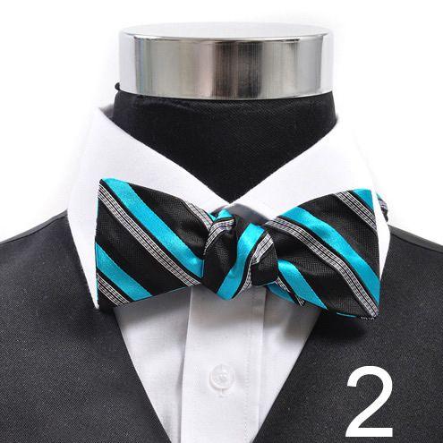 蝶ネクタイ ブルー ボルド ストライプ ボウタイ パーティー フォーマル メンズアクセサリー |  | 01