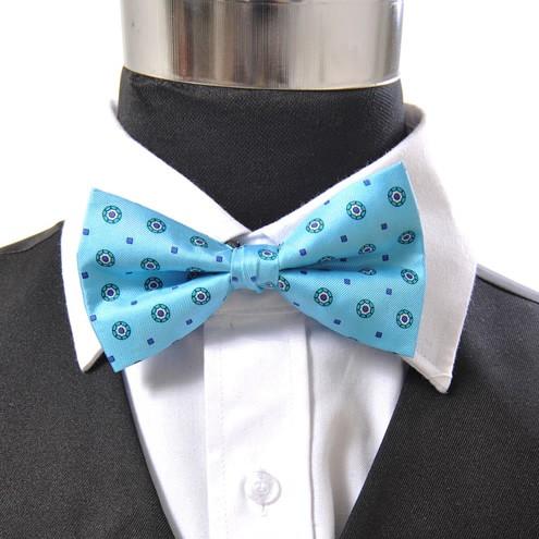 蝶ネクタイ ライトブルー サンフラワー ドット ボウタイ パーティー フォーマル メンズアクセサリー |  | 01