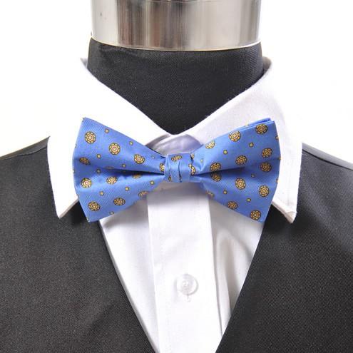 蝶ネクタイ ブルー サンフラワー ドット ボウタイ パーティー フォーマル メンズアクセサリー |  | 01
