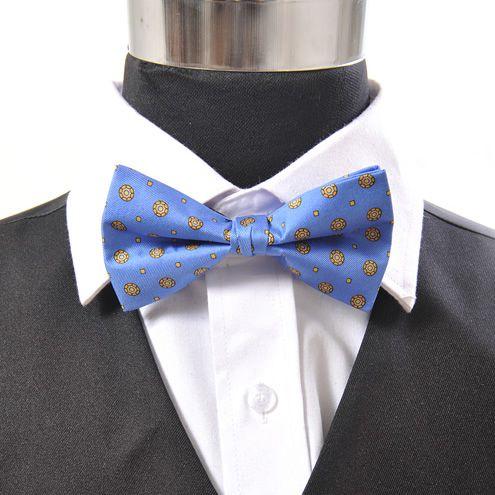 蝶ネクタイ ブルー サンフラワー ドット ボウタイ パーティー フォーマル メンズアクセサリー |  | 03