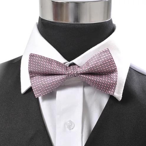 蝶ネクタイ ピンク サークル ドット ボウタイ パーティー フォーマル メンズアクセサリー |  | 01