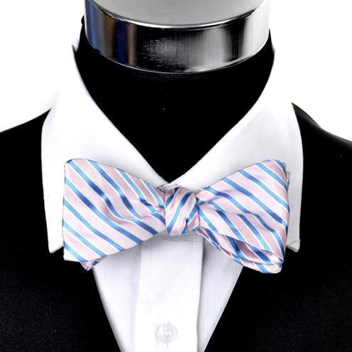 蝶ネクタイ ピンク ストライプ ボウタイ パーティー フォーマル メンズアクセサリー |  | 01