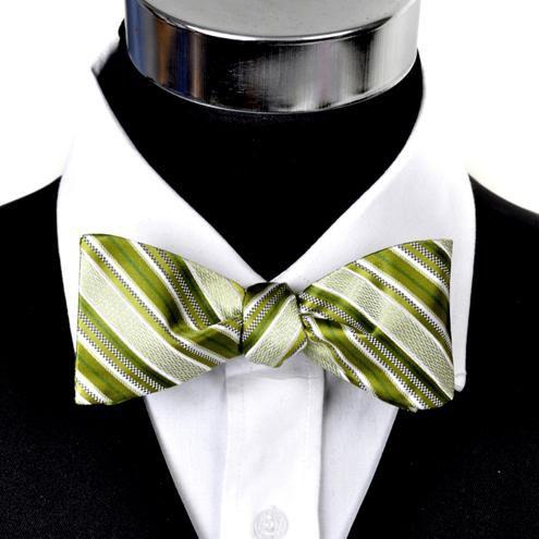 蝶ネクタイ ライトグリーン マルチ ストライプ ボウタイ パーティー フォーマル メンズアクセサリー |  | 01
