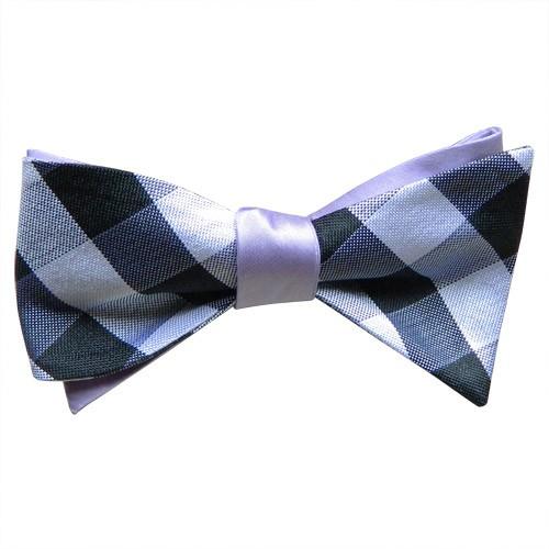 蝶ネクタイ チェック＆パープル 2WAY リバーシブル ボウタイ パーティー フォーマル メンズアクセサリー |  | 05