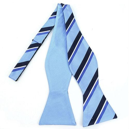 蝶ネクタイ ブルー リバーシブル クラシカル ストライプ ボウタイ パーティー フォーマル メンズアクセサリー |  | 02